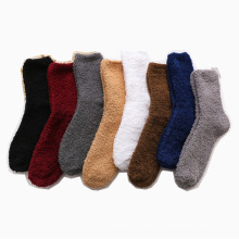 Winter Korallen Fleece Socken Männer kundenspezifische Erwachsene Zuhause dicke Fleece warme Bodensocken